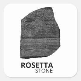 Rosetta Stone: Hiëroglief Oud Egypte Taal Vierkante Sticker