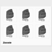 Rosetta Stone: Hiëroglief Oud Egypte Taal Vierkante Sticker (Vel)