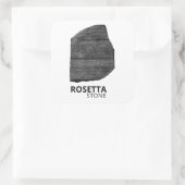 Rosetta Stone: Hiëroglief Oud Egypte Taal Vierkante Sticker (Tas)
