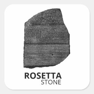Rosetta Stone: Hieroglief Oude Egypte Taal Vierkante Sticker