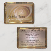 Rosette Elegant Floral Professional Gold Visitekaartje (Voorkant / Achterkant)