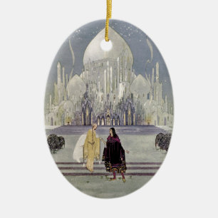 Rosette en Prince Charmant Keramisch Ornament