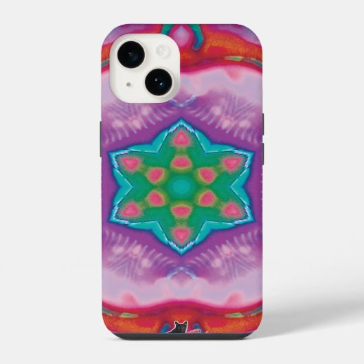 Rosette Kaleidoscoop iPhone Hoesje iPhone 14 Hoesje (Achterkant)