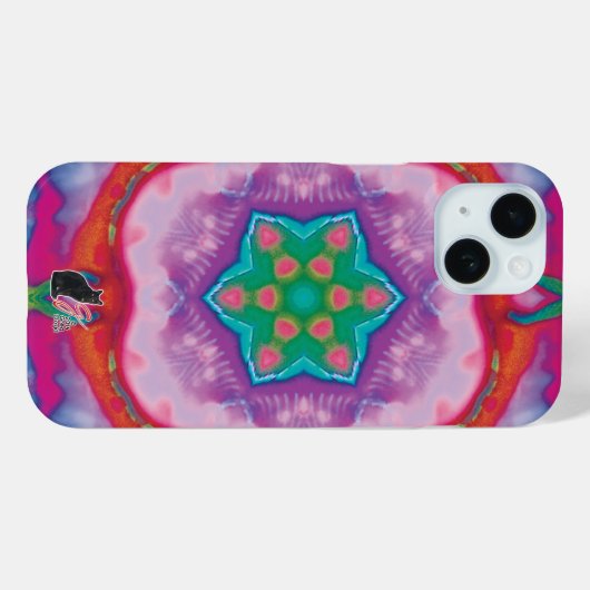 Rosette Kaleidoscope iPhone Case (Achterkant (horizontaal))