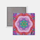 Rosette Kaleidoscope Magnet (Voorkant / Achterkant)