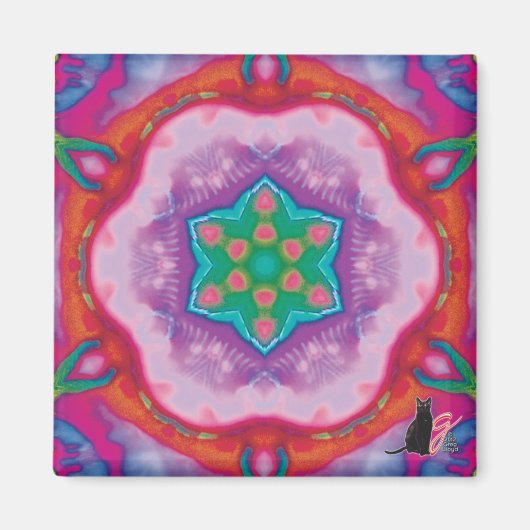 Rosette Kaleidoscope Magnet (Voorkant)