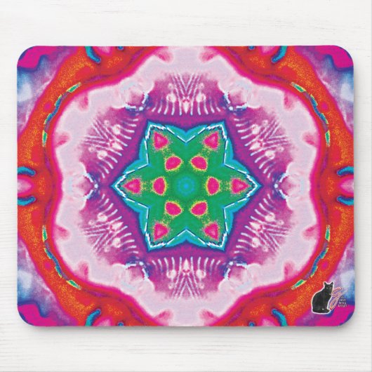 Rosette Kaleidoscope Muismat (Voorkant)