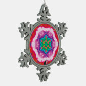 Rosette Kaleidoscope Snowflake Ornament (Links)