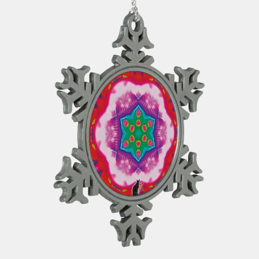 Rosette Kaleidoscope Snowflake Ornament (Links)