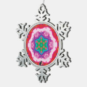 Rosette Kaleidoscope Snowflake Ornament (Rechts)
