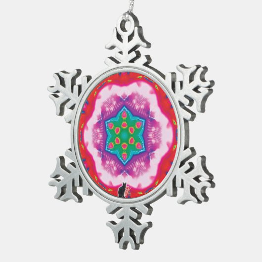 Rosette Kaleidoscope Snowflake Ornament (Rechts)