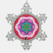 Rosette Kaleidoscope Snowflake Ornament (Voorkant)