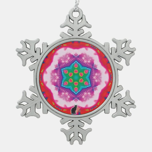 Rosette Kaleidoscope Snowflake Ornament (Voorkant)