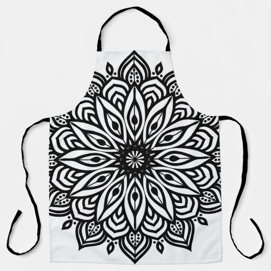 Rosette mandala sierdecor schort (Voorkant)