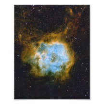 Rosette Nebula Satijn Fotoprint