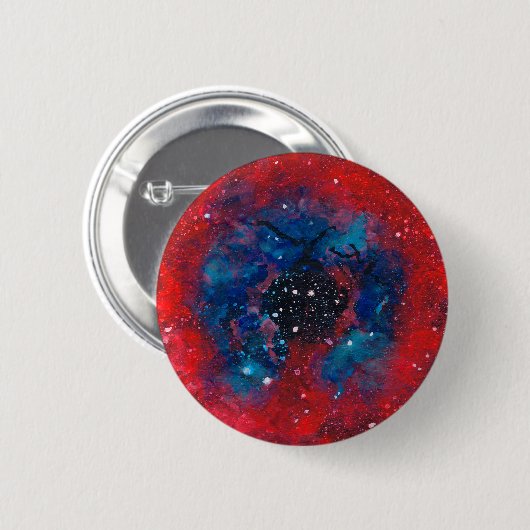 Rosette Nebula-toets Ronde Button 5,7 Cm (Voorkant /achterkant)
