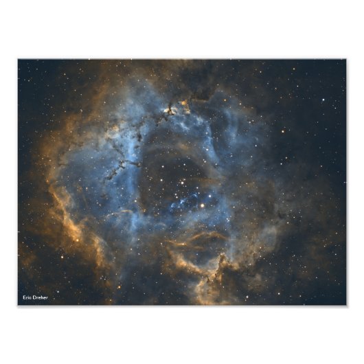 Rosette Nebula van Astrofotograaf Eric Dreher Foto Afdruk (Voorkant)