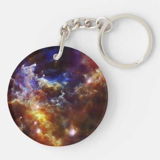 Rosette Nebula's Stellar Nursery Sleutelhanger (Achterkant)