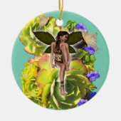 Rosette Succulent bezoekers Keramisch Ornament (Voorkant)