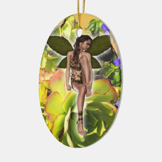 Rosette Succulent bezoekers Keramisch Ornament (Links)