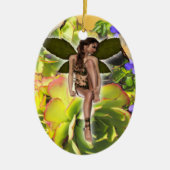 Rosette Succulent bezoekers Keramisch Ornament (Voorkant)