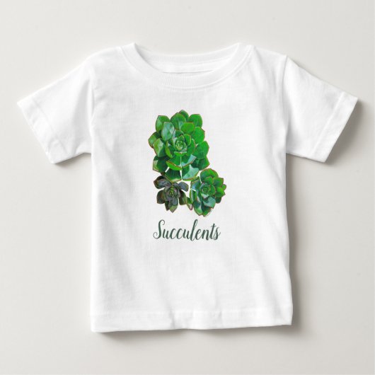 Rosette Succulents Baby T-Shirt (Voorkant)