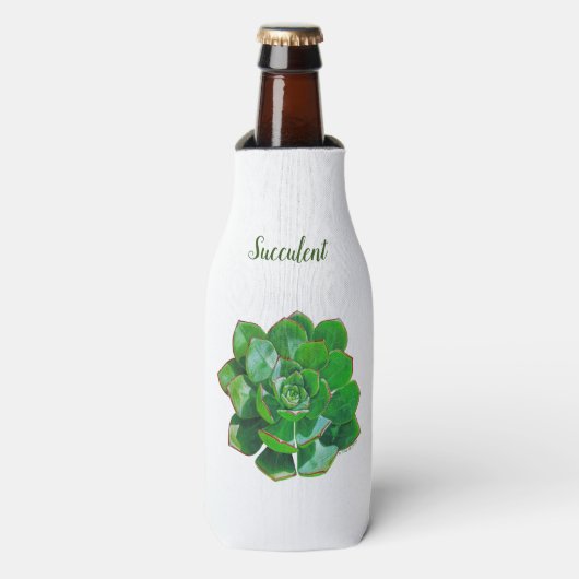 Rosette Succulents Bottle Cooler (Fles Voorkant)