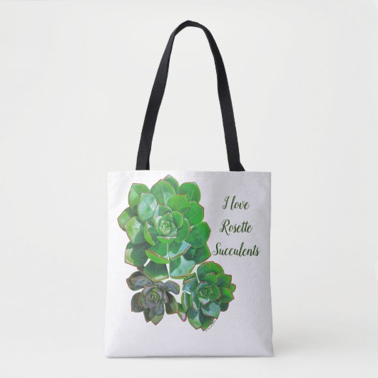 Rosette Succulents Canvas tassen (Voorkant)