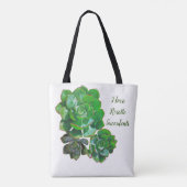 Rosette Succulents Canvas tassen (Achterkant)