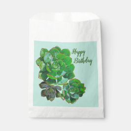 Rosette Succulents Favor Bags Bedankzakje