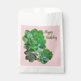 Rosette Succulents Favor Bags Bedankzakje