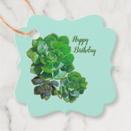 Rosette Succulents Gift Labels