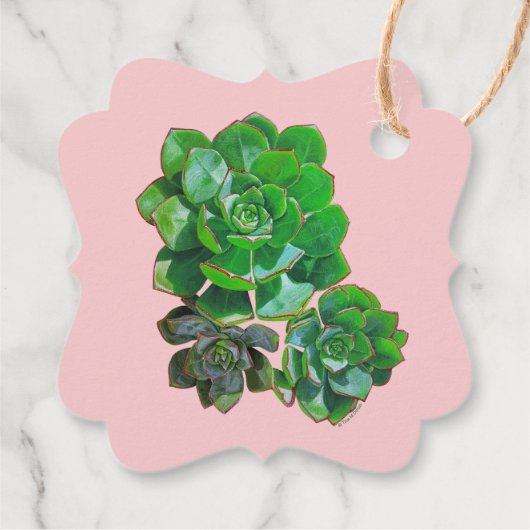 Rosette Succulents Gift Labels (Achterkant)
