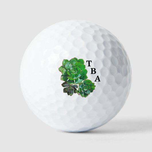 Rosette Succulents Golf Balls Golfballen (Voorkant)