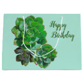 Rosette Succulents Large Gift Bag Groot Cadeauzakje (Voorkant)