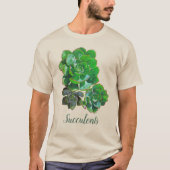 Rosette Succulents Mannen Topjes T-shirt (Voorkant)