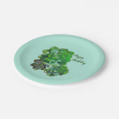 Rosette Succulents Paper Borden Papieren Bordje (Gekanteld)