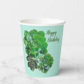 Rosette Succulents Paper Cups Papieren Bekers (Achterkant)