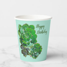 Rosette Succulents Paper Cups Papieren Bekers
