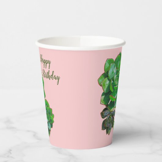 Rosette Succulents Paper Cups Papieren Bekers (Links)
