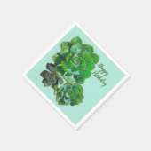 Rosette Succulents Paper Napkins Servet (Hoek)