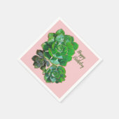 Rosette Succulents Paper Napkins Servet (Hoek)