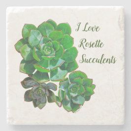 Rosette Succulents Stone Onderzetter