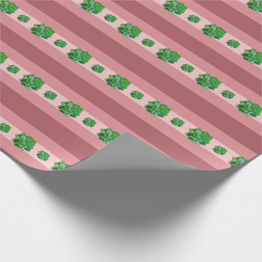 Rosette Succulents Wrapping Paper Cadeaupapier (Hoek)