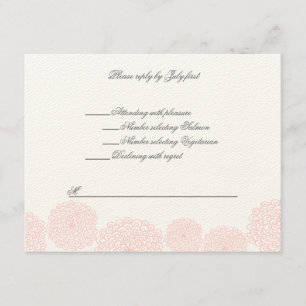 Rosettes Cream Hebrew Jewish Wedding RSVP