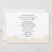 Rosettes Cream Hebrew Jwish Wedding Invitation Kaart (Voorkant)