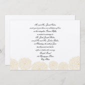 Rosettes Cream Hebrew Jwish Wedding Invitation Kaart (Voorkant / Achterkant)