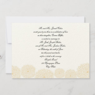 Rosettes Cream Hebrew Jwish Wedding Invitation Kaart