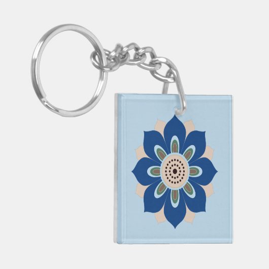  rosettpatroonontwerpmagneten sleutelhanger (Voorkant Links)