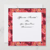 ROSEVELD MONOGRAM,Roze,Rood Zwart Wit Champagne Kaart (Voorkant)